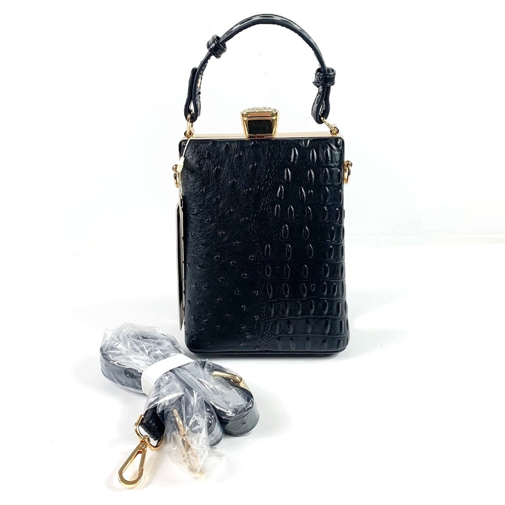 NEW Isabelle Crossbody Vegan Jewel-Top Bag
